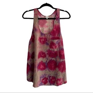 Aritzia Pink and Purple Tie-Dye Tank Top